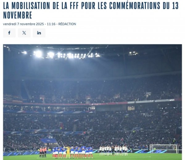 官方：法国队计算在对阵乌克兰赛前举行步履挂念巴黎恐袭十周年